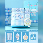 三麗鷗 Sanrio 大耳狗 Cinnamoroll 格子浴巾禮盒 商品圖 9