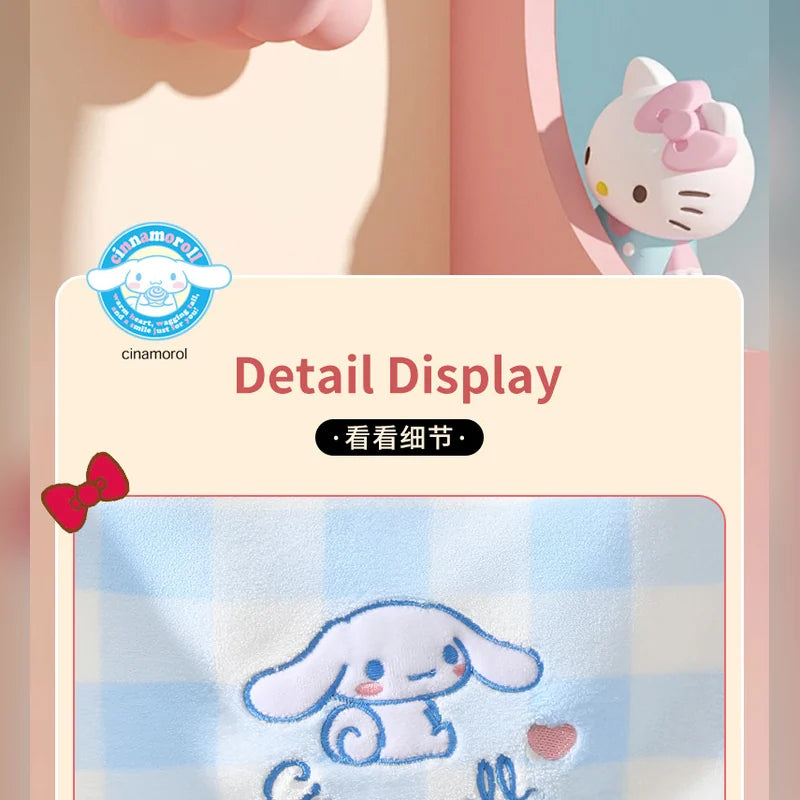 三麗鷗 Sanrio 大耳狗 Cinnamoroll 格子浴巾禮盒 商品圖 16