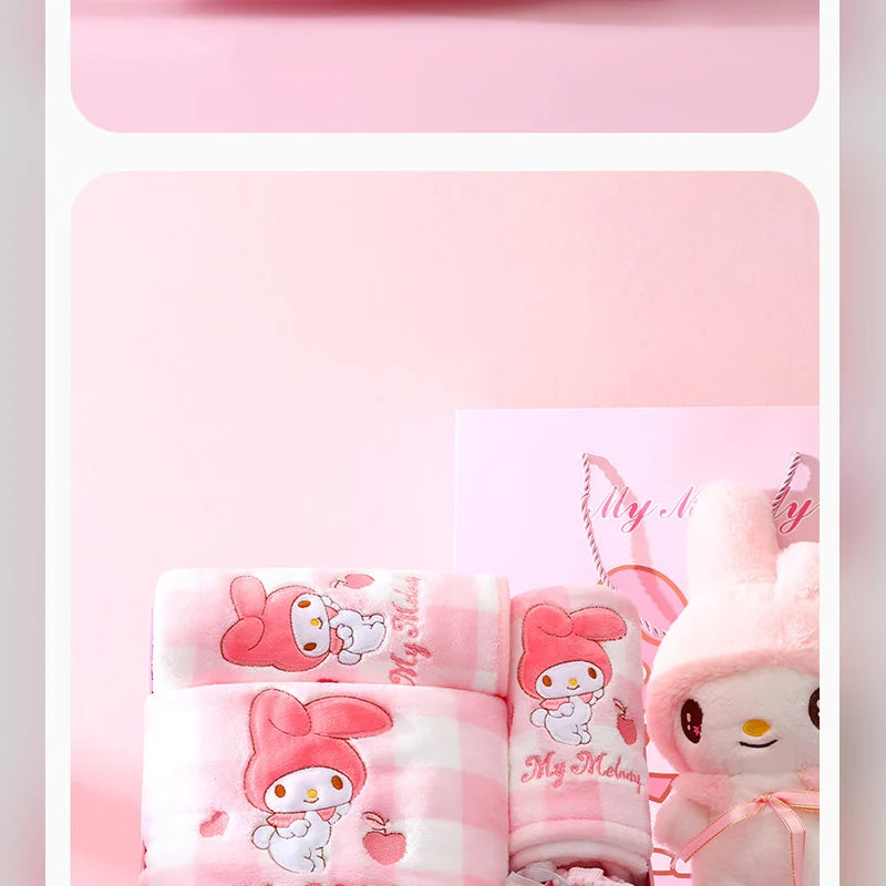 三麗鷗 Sanrio 美樂蒂 My Melody 格子浴巾禮盒 商品圖 15