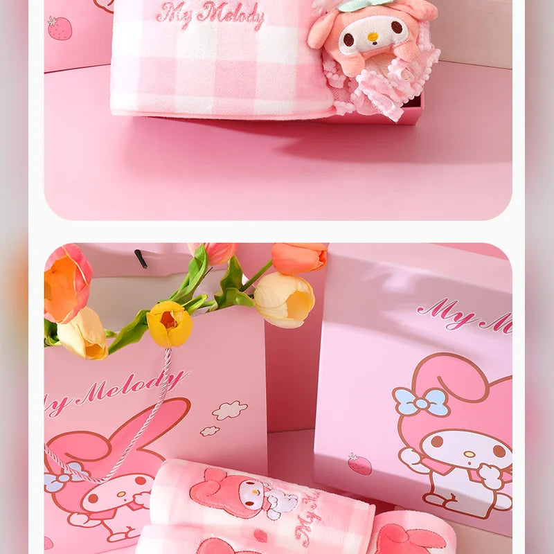 三麗鷗 Sanrio 美樂蒂 My Melody 格子浴巾禮盒 商品圖 16