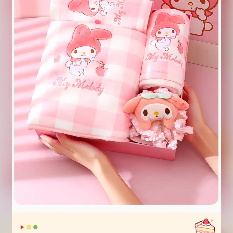 三麗鷗 Sanrio 美樂蒂 My Melody 格子浴巾禮盒 商品圖 19