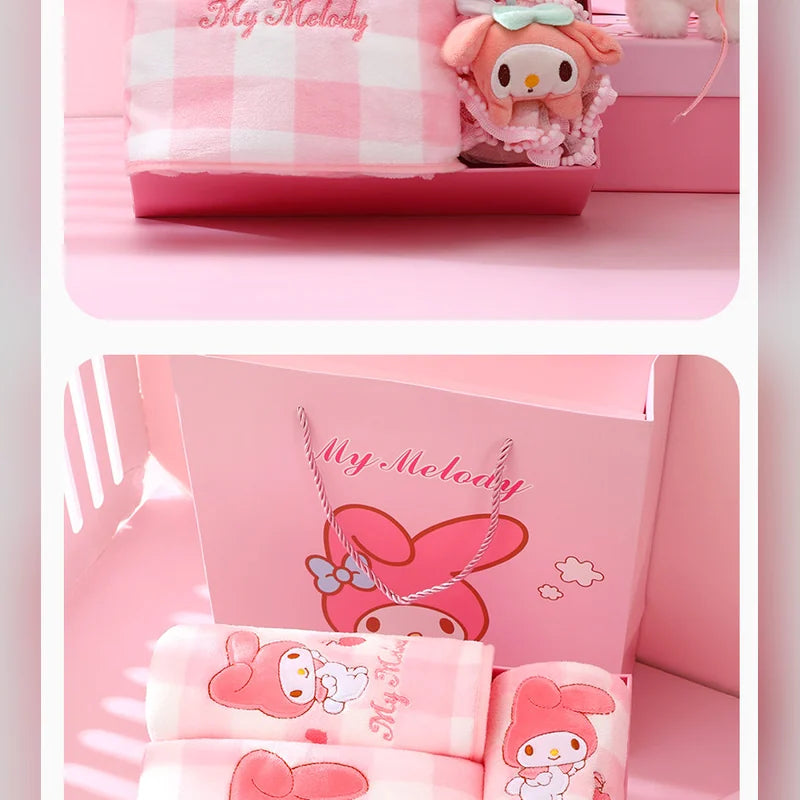 三麗鷗 Sanrio 美樂蒂 My Melody 格子浴巾禮盒 商品圖 24