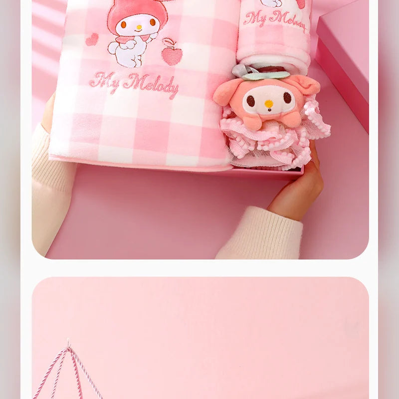 三麗鷗 Sanrio 美樂蒂 My Melody 格子浴巾禮盒 商品圖 25