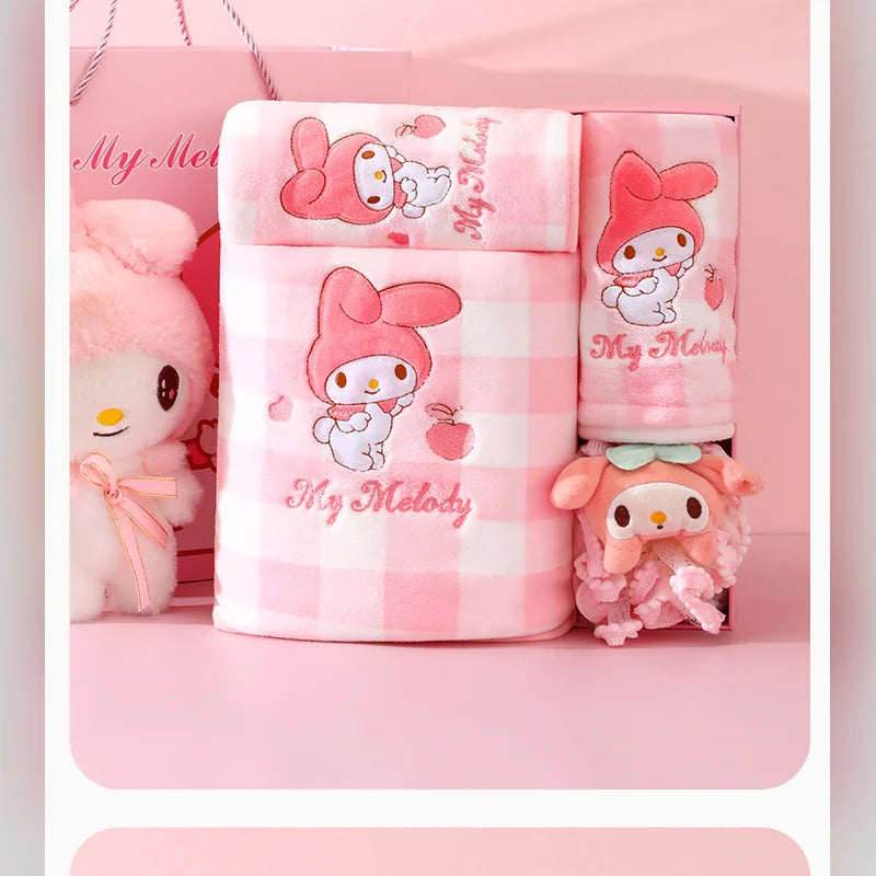 三麗鷗 Sanrio 美樂蒂 My Melody 格子浴巾禮盒 商品圖 26