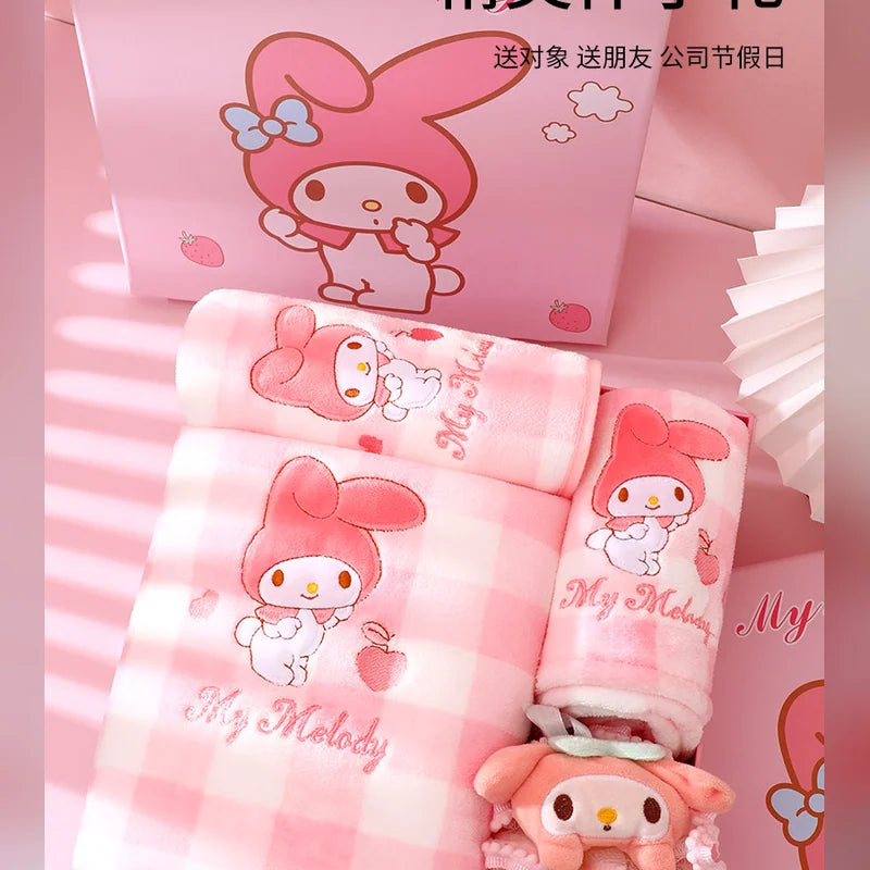 三麗鷗 Sanrio 美樂蒂 My Melody 格子浴巾禮盒 商品圖 30