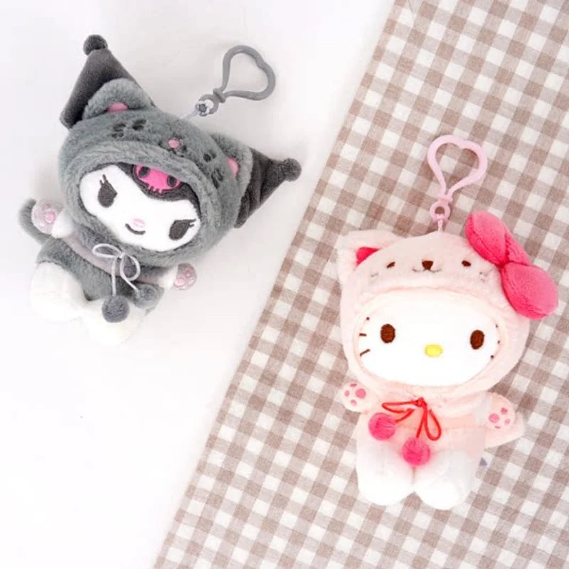 三麗鷗 Sanrio 貓咪頭套絨毛娃娃吊飾商品圖