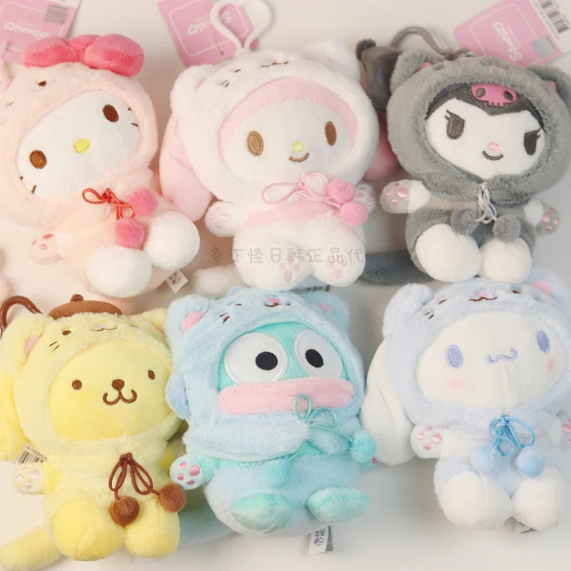 三麗鷗 Sanrio 貓咪頭套絨毛娃娃吊飾商品圖