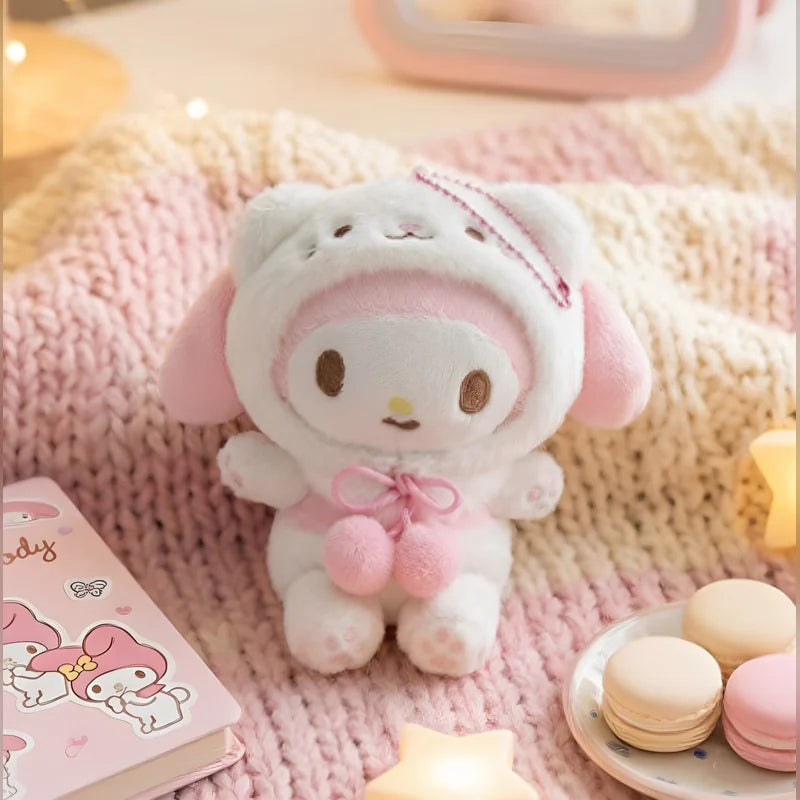 三麗鷗 Sanrio 貓咪頭套絨毛娃娃吊飾商品圖