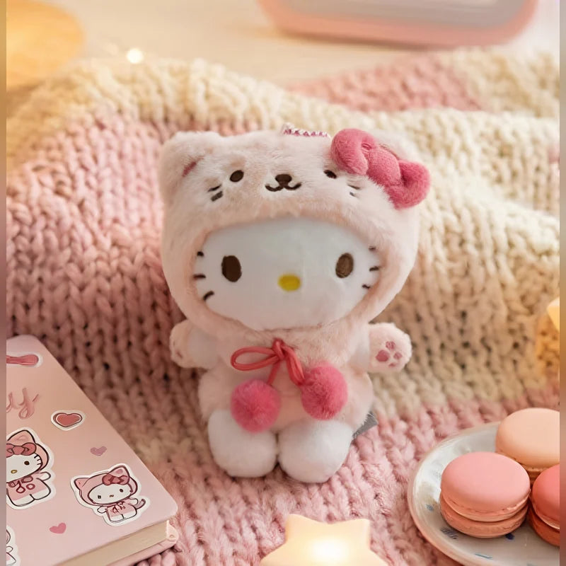 三麗鷗 Sanrio 貓咪頭套絨毛娃娃吊飾商品圖