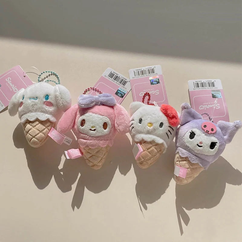 三麗鷗 Sanrio 五角色冰淇淋造型絨毛吊飾 8cm 商品圖 2
