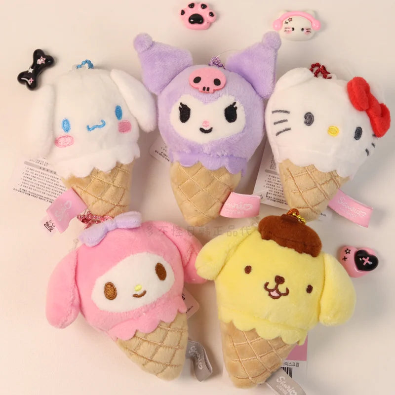 三麗鷗 Sanrio 五角色冰淇淋造型絨毛吊飾 8cm 商品圖 3