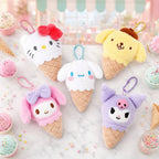 三麗鷗 Sanrio 五角色冰淇淋造型絨毛吊飾 8cm 商品圖 1
