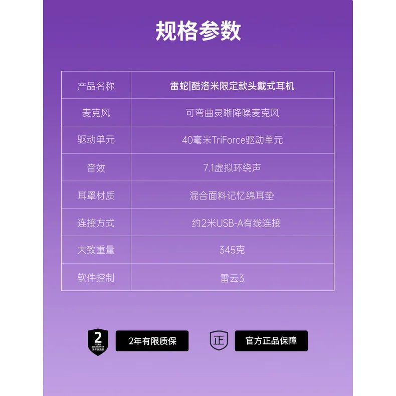 Razer雷蛇 × 三麗鷗 Sanrio | 酷洛米 耳罩式耳機 - 圖11 | 潮巢 Nestory