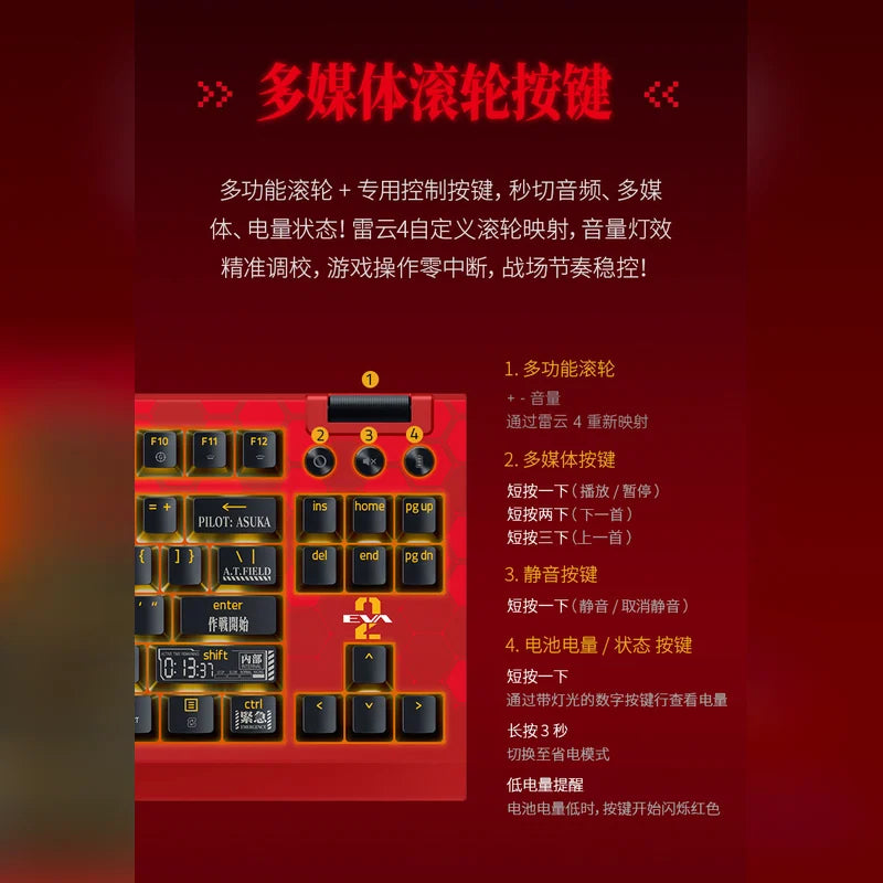 新世紀福音戰士 EVA 二號機聯名熱插拔機械鍵盤 商品圖 8