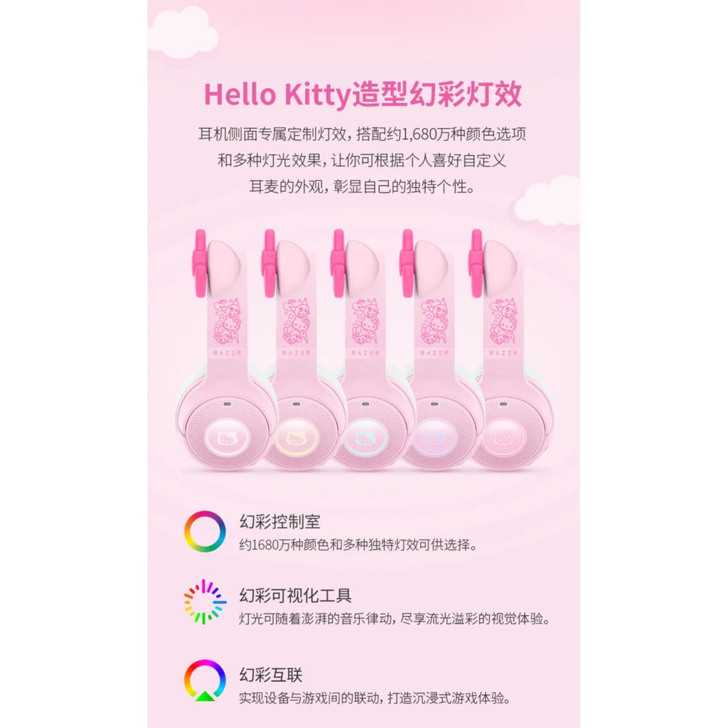 Razer雷蛇 × 三麗鷗 Sanrio | HelloKitty 凱蒂貓 耳罩式耳機 - 圖9 | 潮巢 Nestory