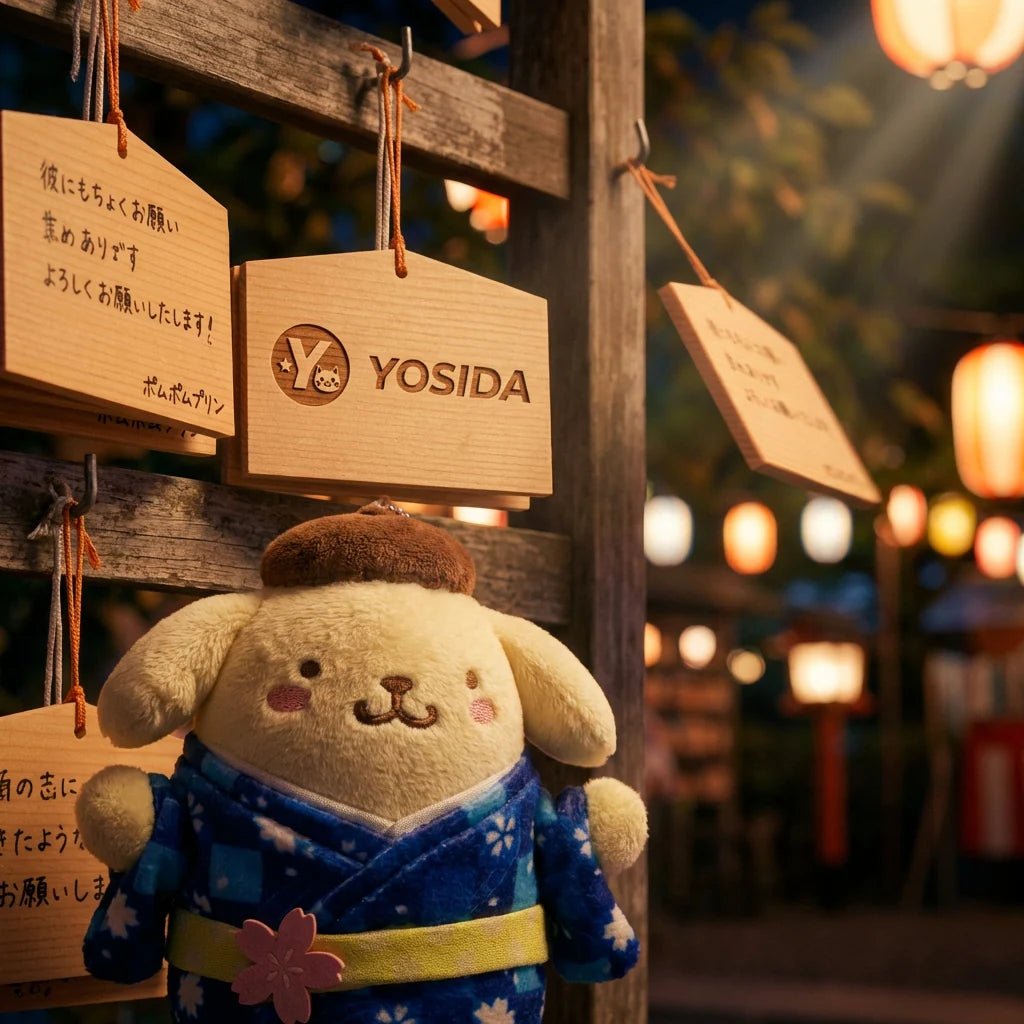 三麗鷗 | 布丁狗絨毛娃娃吊飾 | YOSIDA 藍色和服款 10cm - 圖3 | 潮巢 Nestory